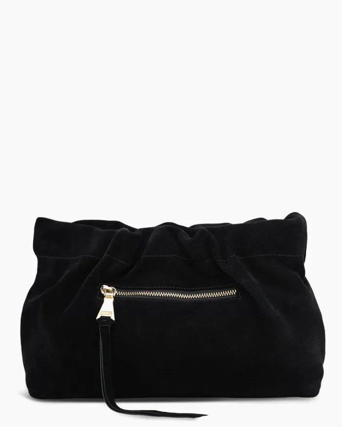 Aimee Kestenberg Satchels Women Chain Shoulder Black Suede With 2 Tone
