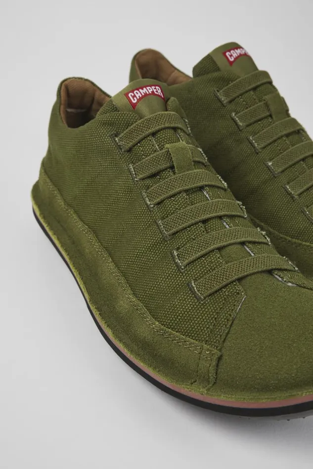Ankle Boots Men Camper Beetle Green TextileNubuck Basket Bootie