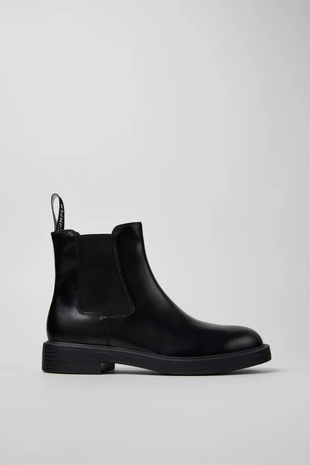 Ankle Boots Men Camper Dean Black Leather Ankle Boots