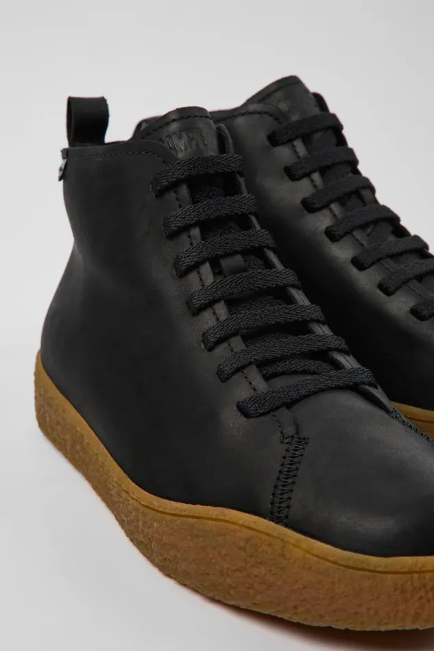Ankle Boots Men Camper Peu Terreno HYDROSHIELD Black Leather Shoes