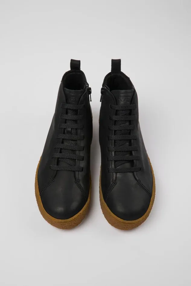 Ankle Boots Men Camper Peu Terreno HYDROSHIELD Black Leather Shoes