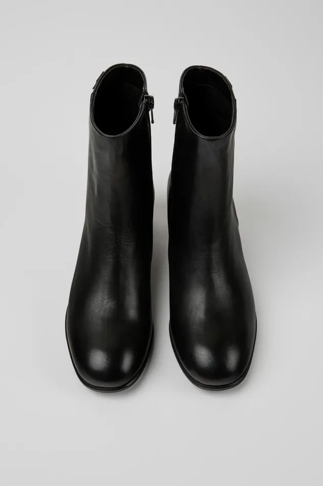 Ankle Boots Women Camper Katie Black Leather Ankle Boots