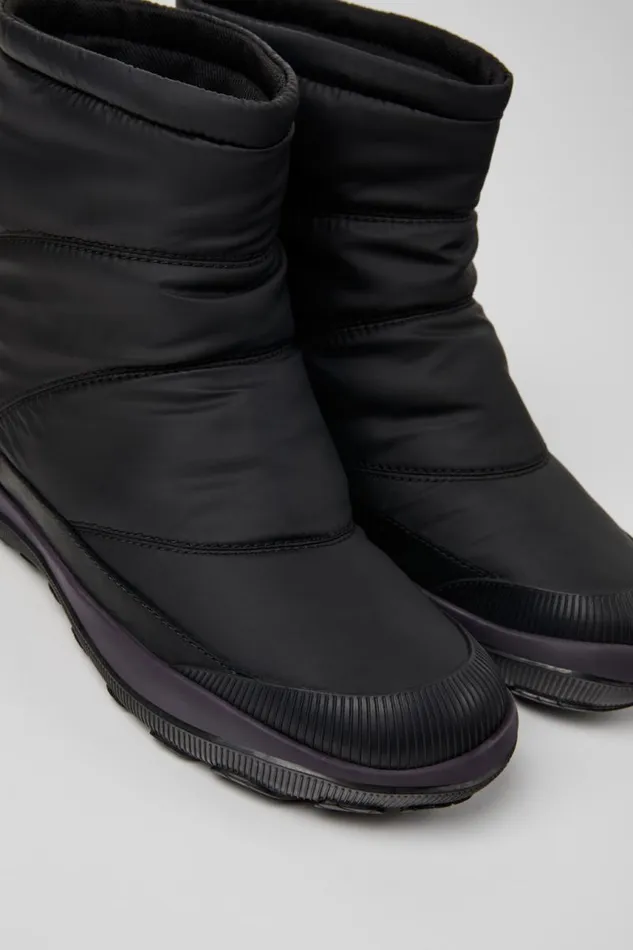 Ankle Boots Women Camper Peu Pista GORETEX Black Textile And Leather Boots