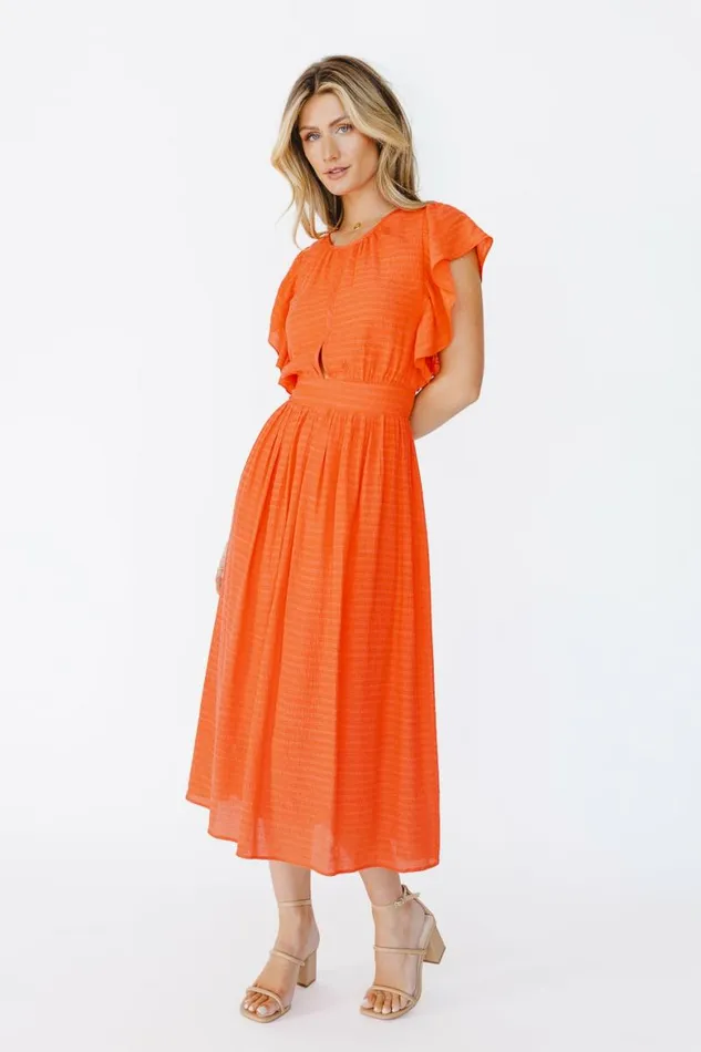 Arden Midi Dress 8211 FINAL SALE Orange Women Bohme Dresses
