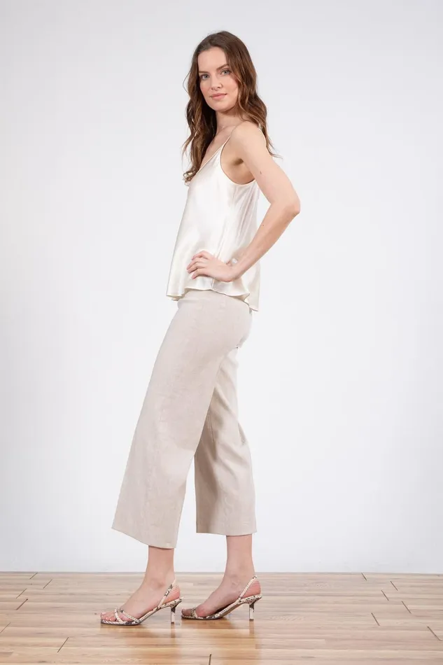 Avenue Montaigne ALEX Linen Oatmeal Women Pants