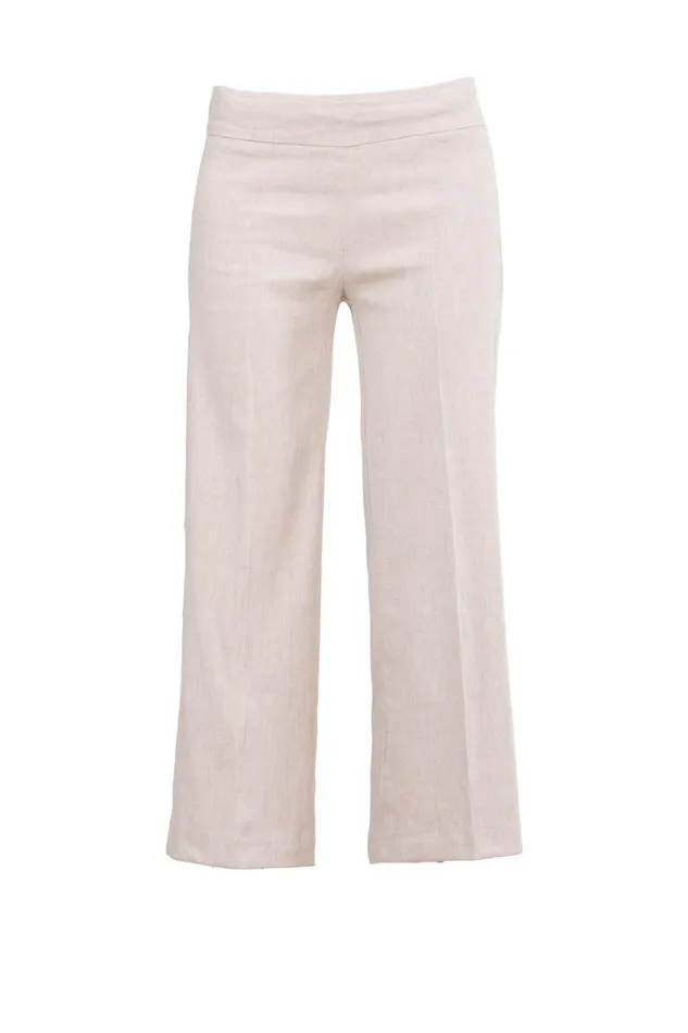 Avenue Montaigne ALEX Linen Oatmeal Women Pants