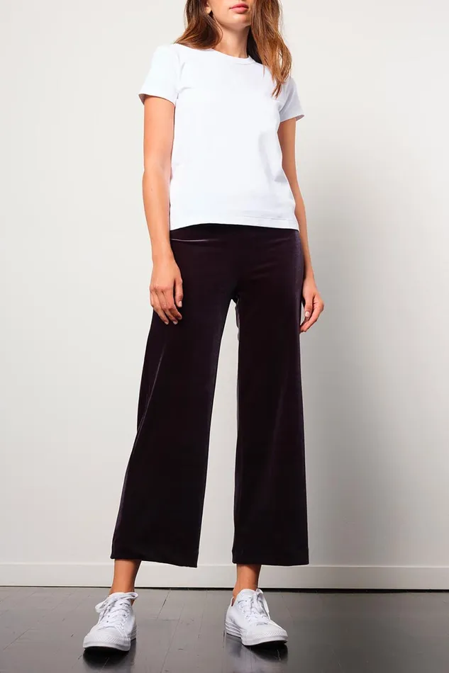 Avenue Montaigne ALEX Velvet Charcoal Women Pants