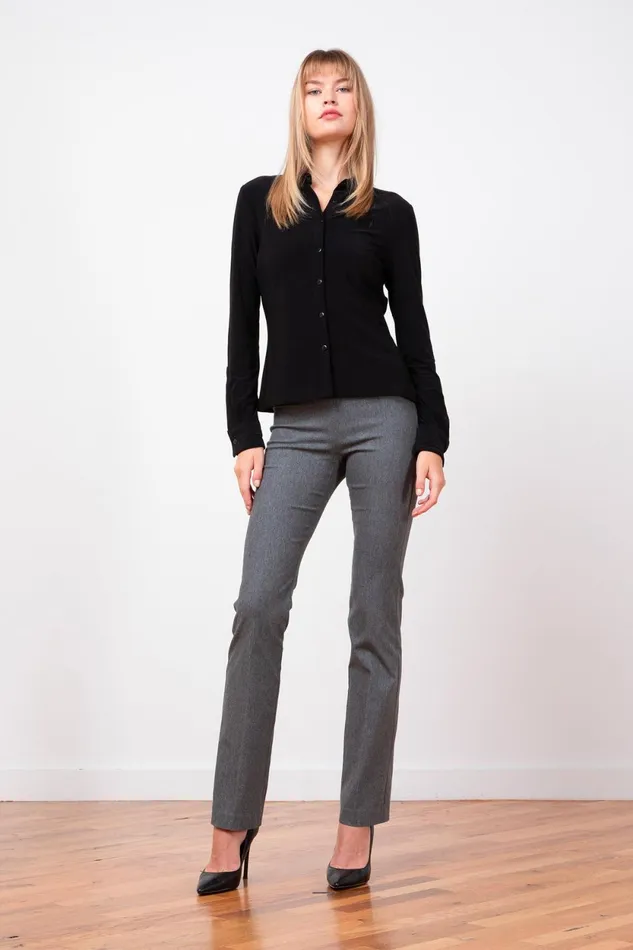 Avenue Montaigne BECCA Flannel Grey Women Pants