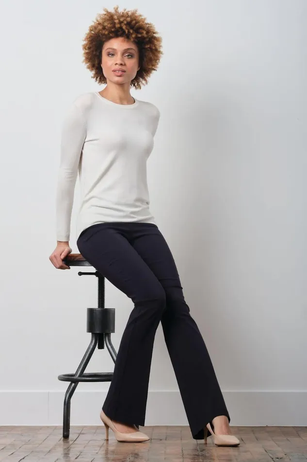 Avenue Montaigne BELLINI Signature Navy Women Pants