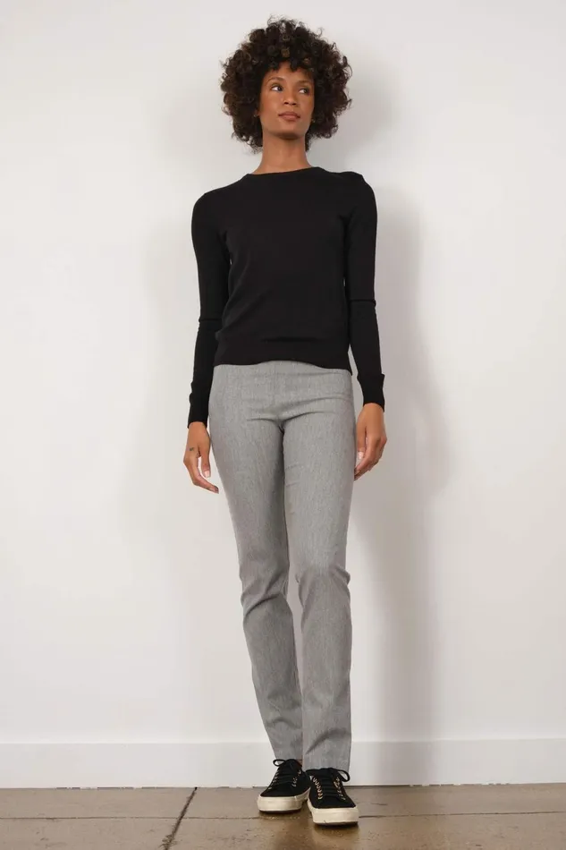 Avenue Montaigne BILLY Flannel Light Grey Women Pants