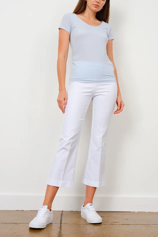 Avenue Montaigne LEO White Stretch Women Pants