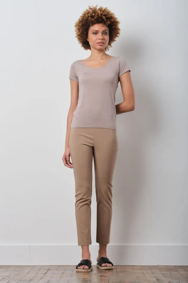 Avenue Montaigne LILI Signature Camel Women Pants