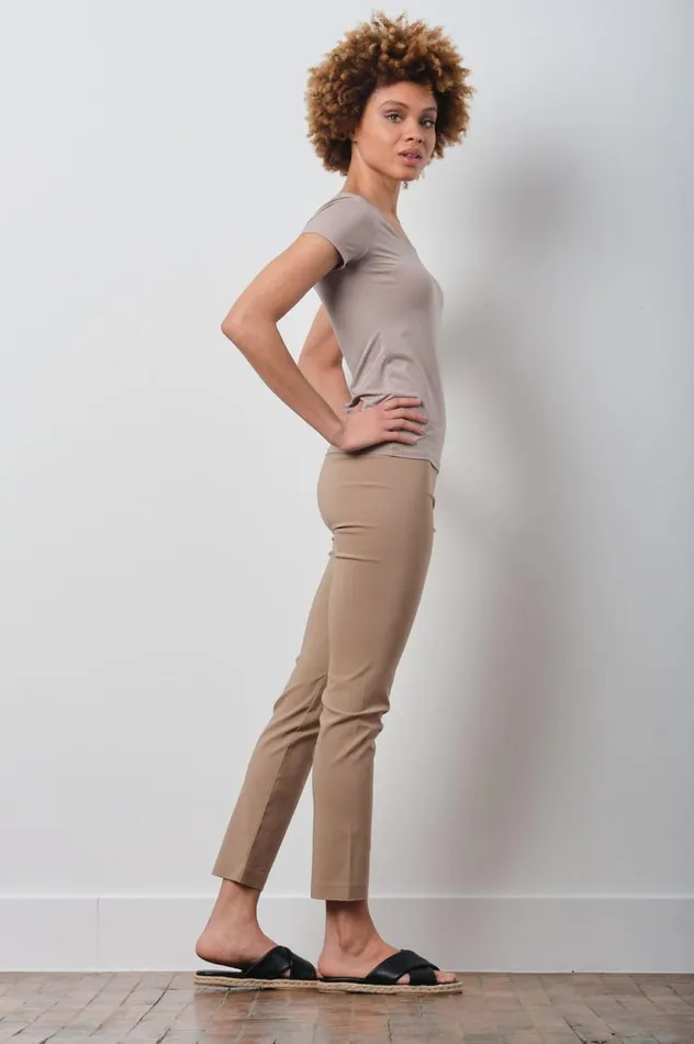 Avenue Montaigne LILI Signature Camel Women Pants