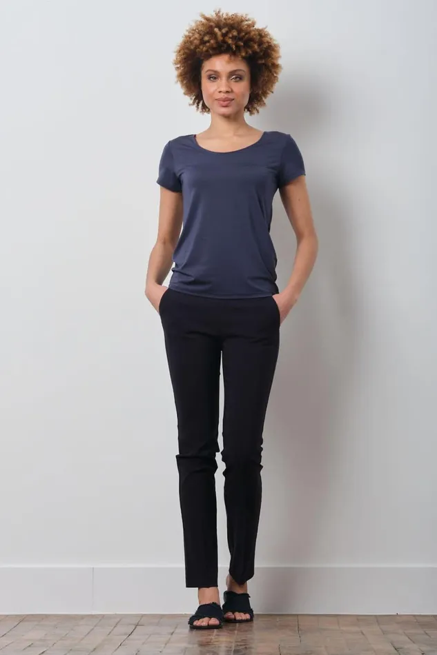 Avenue Montaigne LOUIS Signature Navy Women Pants