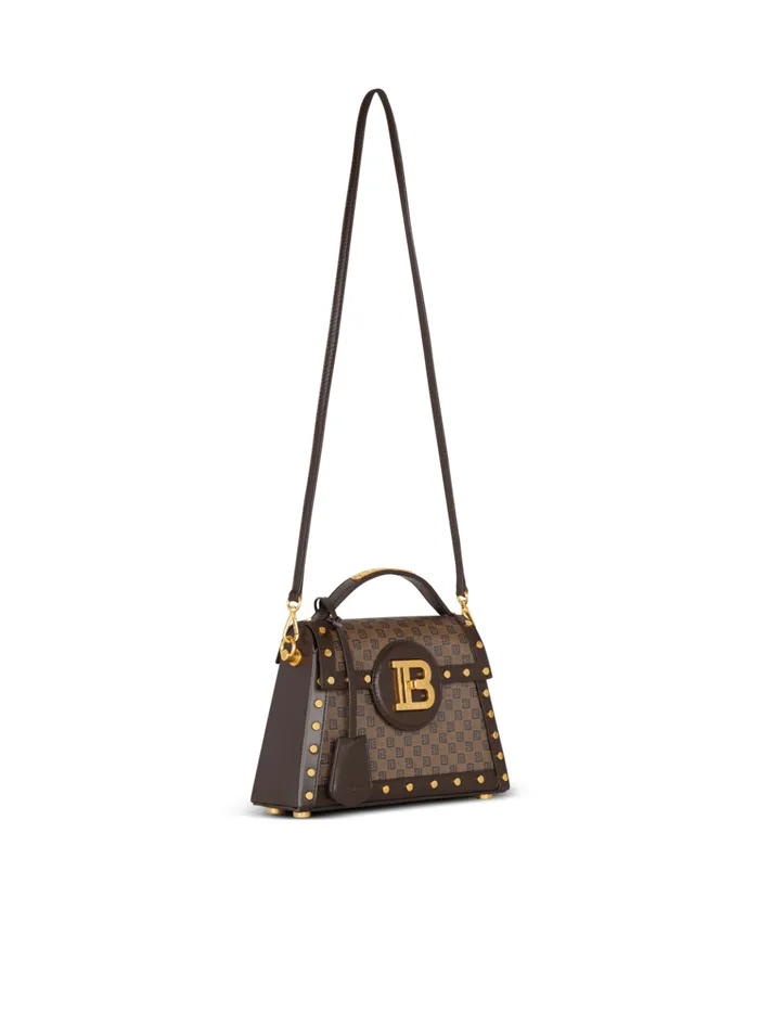 BBuzz Dynasty Bag In Mini Monogram Canvas Brown Women Balmain Handbags