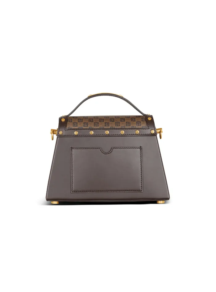BBuzz Dynasty Bag In Mini Monogram Canvas Brown Women Balmain Handbags