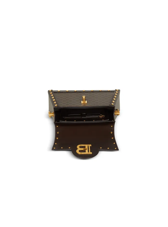 BBuzz Dynasty Bag In Mini Monogram Canvas Brown Women Balmain Handbags
