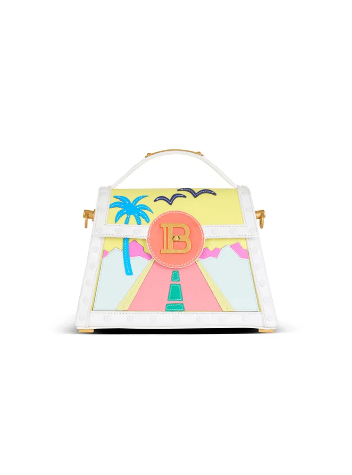 BBuzz Dynasty Calfskin And Postcard Patchwork Bag Multicolor Women Balmain Handbags
