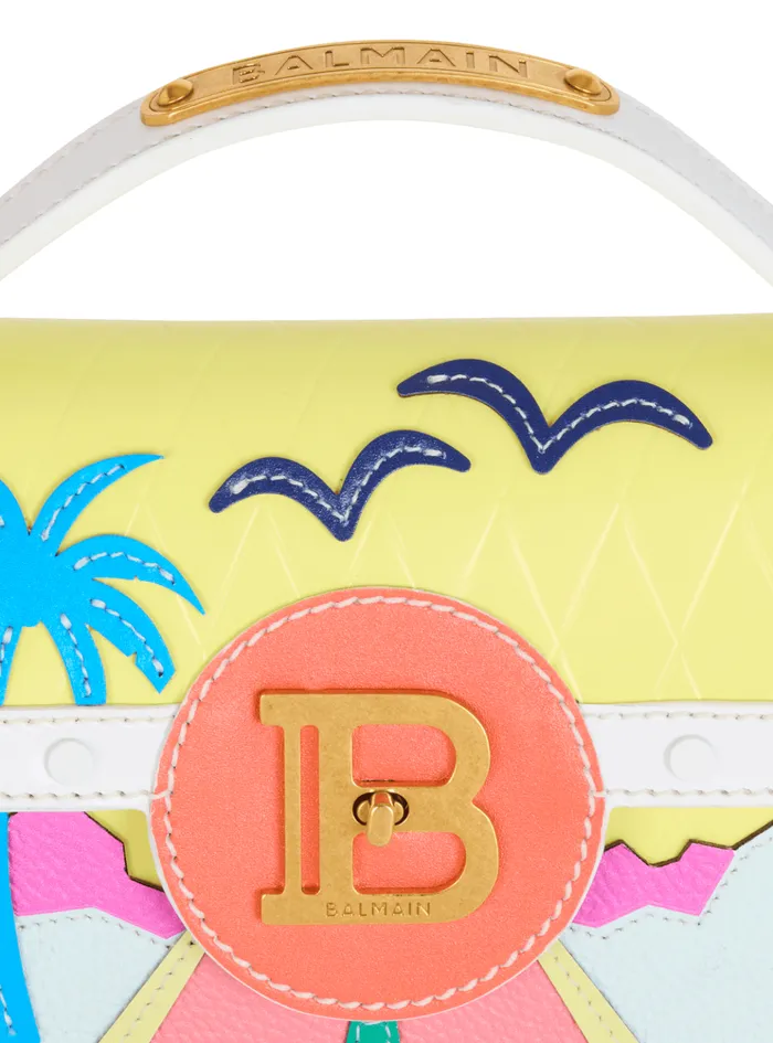 BBuzz Dynasty Calfskin And Postcard Patchwork Bag Multicolor Women Balmain Handbags