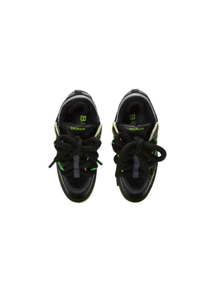 BCourt Puffy Skate Sneakers In Calfskin And Suede Black Men Balmain Sneakers
