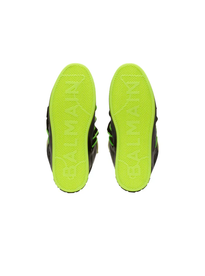 BCourt Puffy Skate Sneakers In Calfskin And Suede Black Men Balmain Sneakers