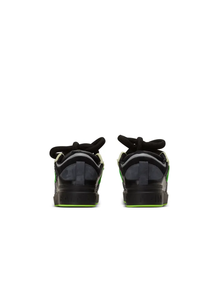 BCourt Puffy Skate Sneakers In Calfskin And Suede Black Men Balmain Sneakers
