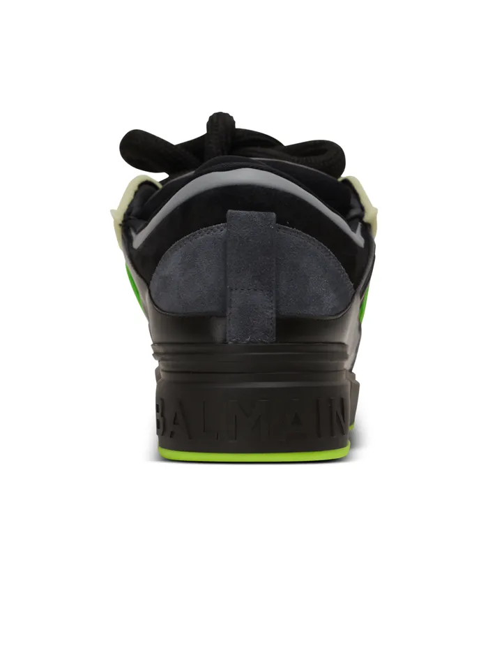 BCourt Puffy Skate Sneakers In Calfskin And Suede Black Men Balmain Sneakers
