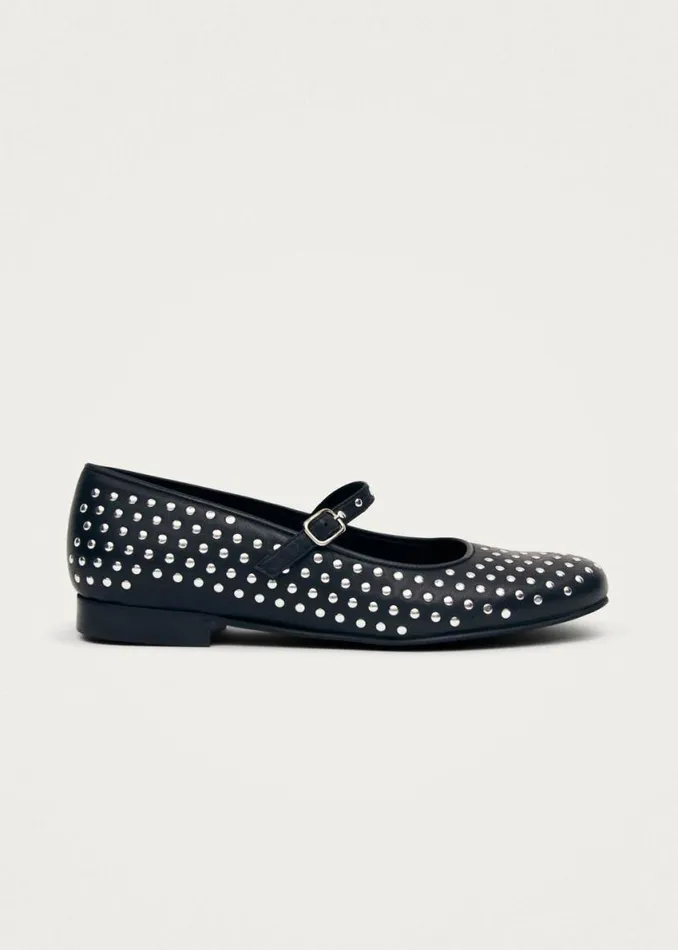 Ballet Flats Women ALOHAS Lucien Black Leather Ballet Flats
