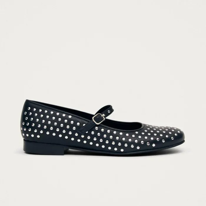 Ballet Flats Women ALOHAS Lucien Black Leather Ballet Flats