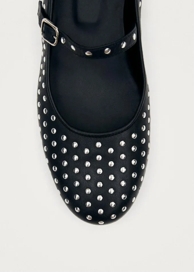 Ballet Flats Women ALOHAS Lucien Black Leather Ballet Flats