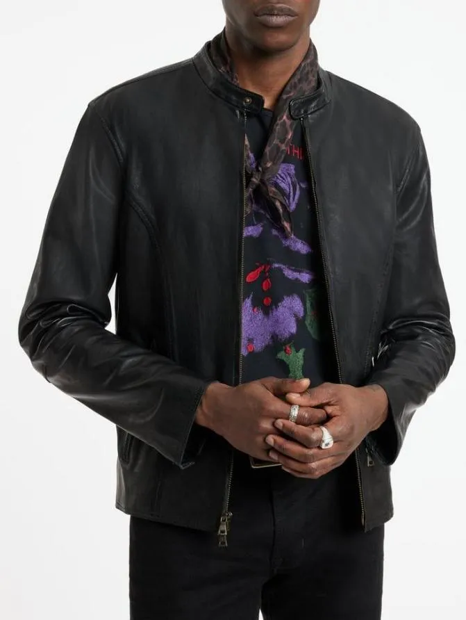 BAXTER MOTO JACKET Black Clothing John Varvatos Leather Jackets