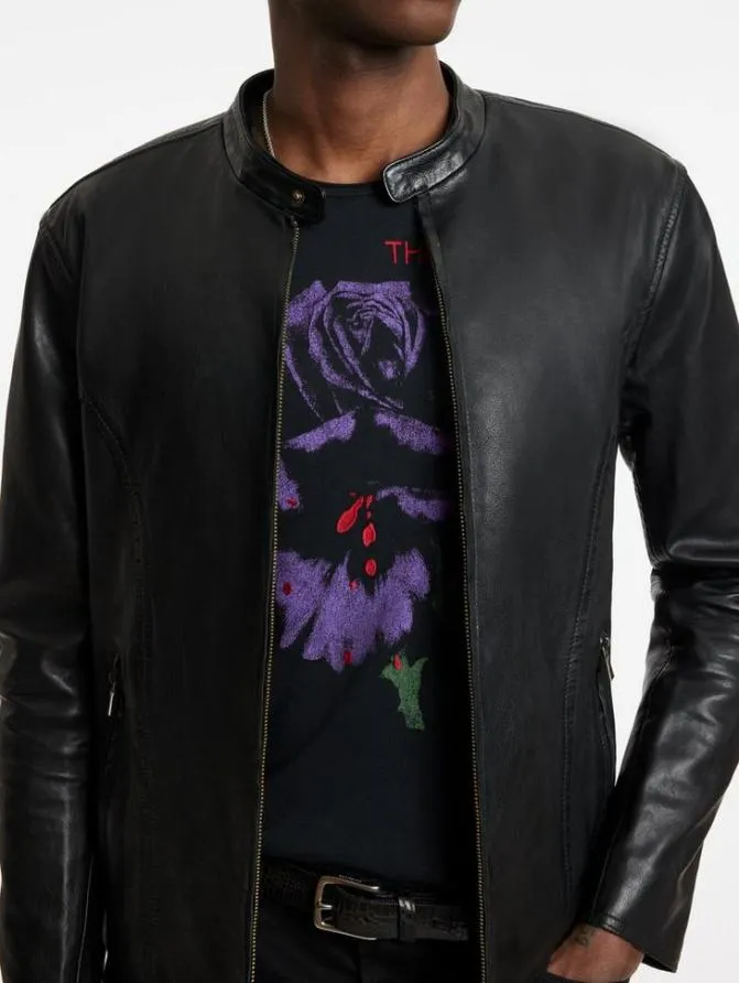 BAXTER MOTO JACKET Black Clothing John Varvatos Leather Jackets