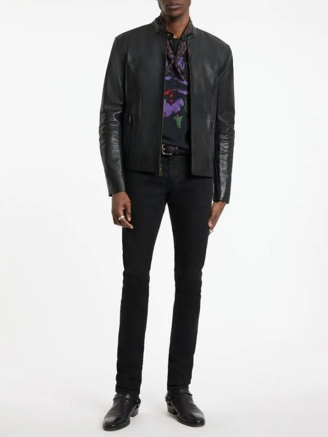 BAXTER MOTO JACKET Black Clothing John Varvatos Leather Jackets
