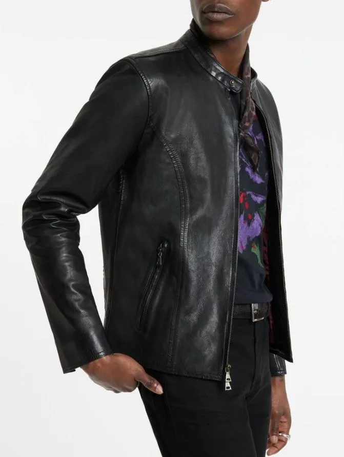 BAXTER MOTO JACKET Black Clothing John Varvatos Leather Jackets