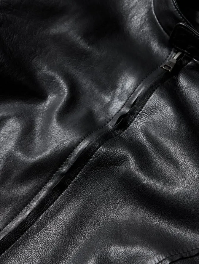 BAXTER MOTO JACKET Black Clothing John Varvatos Leather Jackets