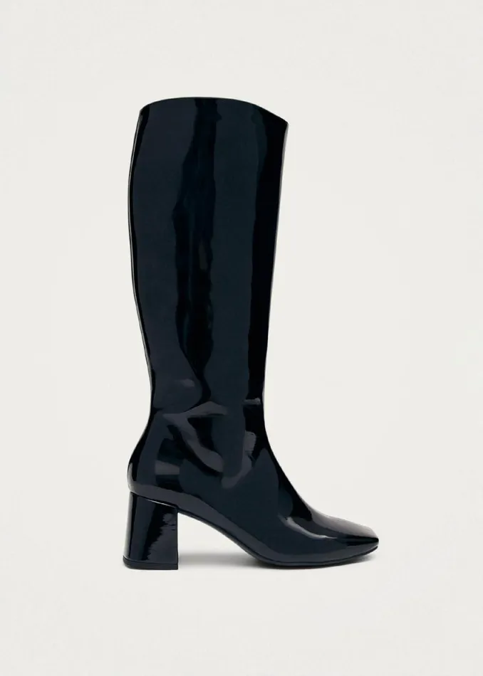 Boots Women ALOHAS Chalk Onix Black Vegan Leather Boots