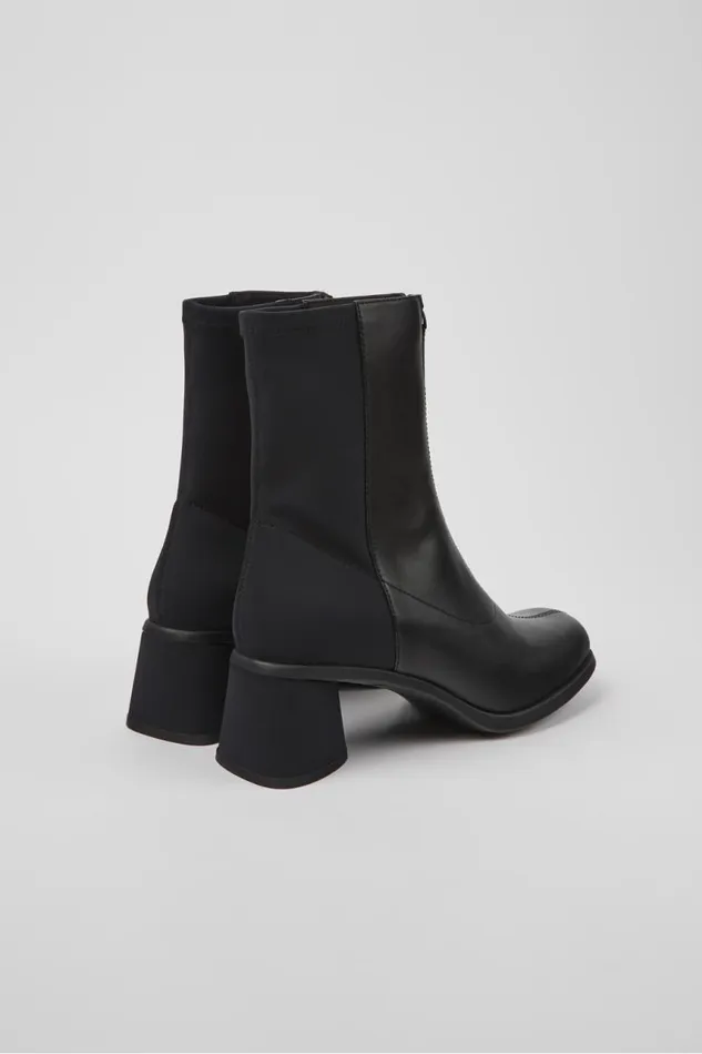Boots Women Camper Kiara Black Leather And Recycled PET Boots Boots Women Camper Kiara Black Leather And Recycled PET Boots