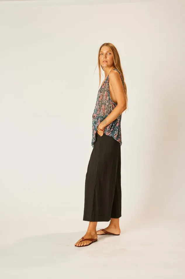Bottoms Shop Natalie Martin LAUREN PANT Black Flat Cotton