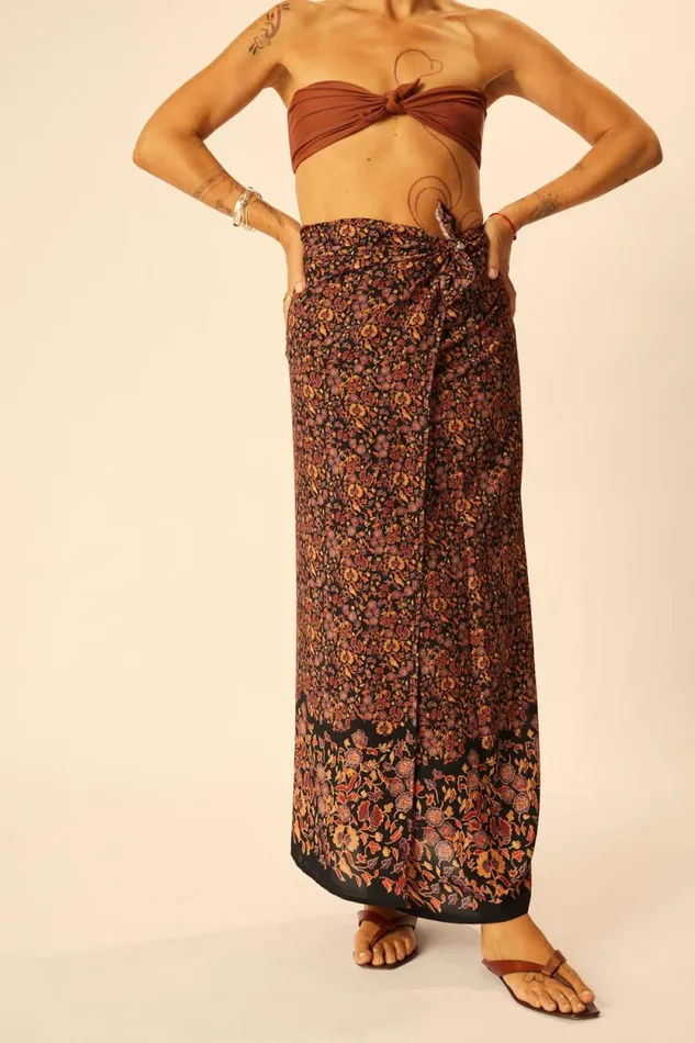 Bottoms Shop Natalie Martin SARONGSCARF Petite Fleur Noire