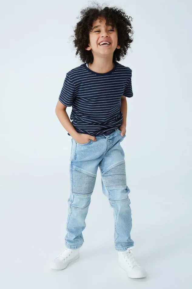 Boys 214 Pants and Jeans Cotton On Skinny Fit Moto Jean Bells Light Blue