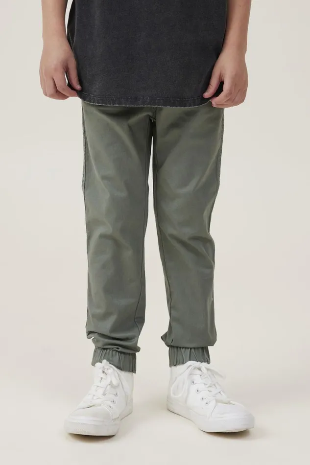 Boys 214 Pants and Jeans Cotton On Will Cuffed Chino Pant Swag Green