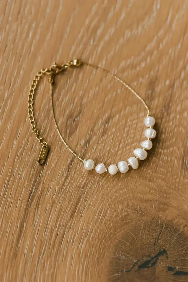 Brenda Pearl Bracelet Gold Women Bohme Jewelry