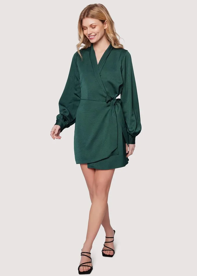 Calla Green Wrap Mini Dress Callagreen Women Lost Wander Dresses