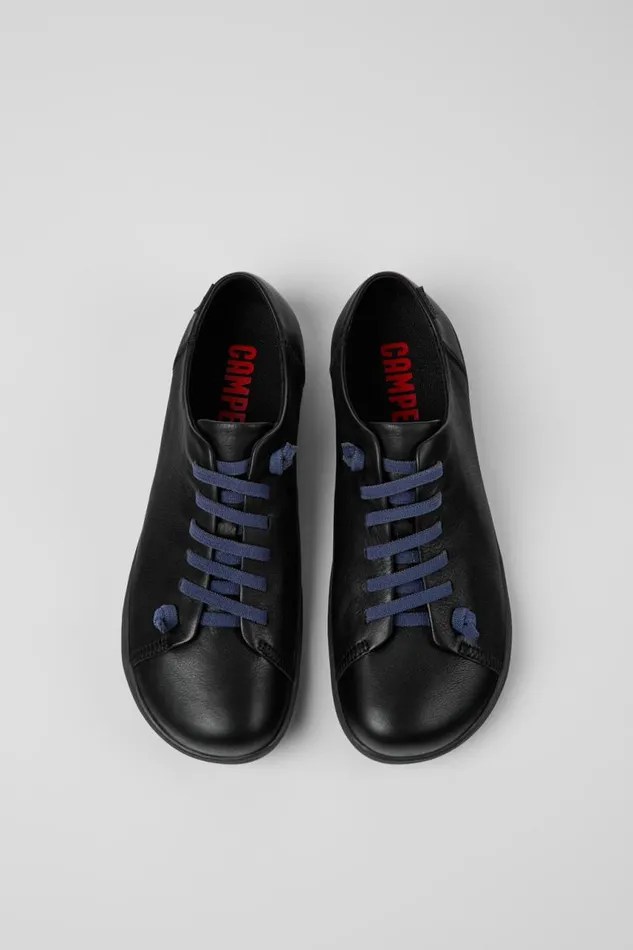 Casual Shoes Men Camper Peu Black Leather Shoes
