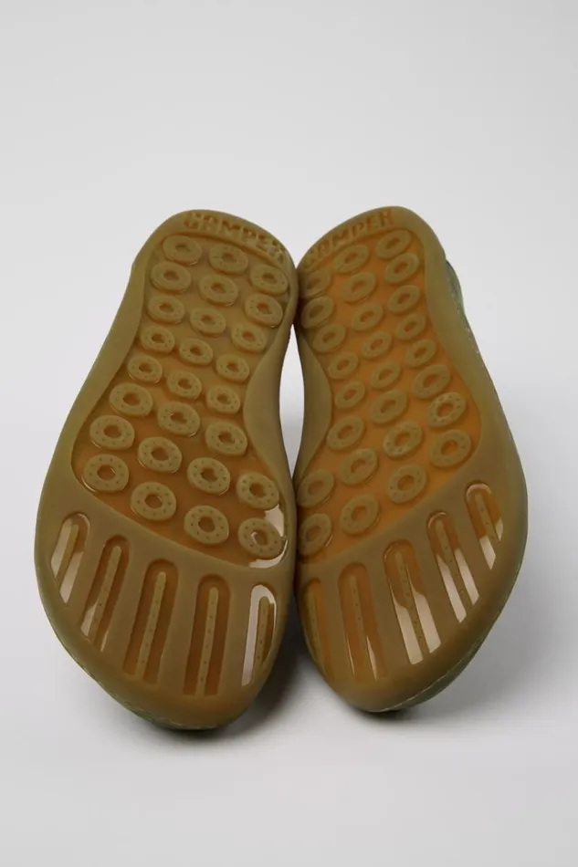 Casual Shoes Men Camper Peu Green Nubuck Shoes