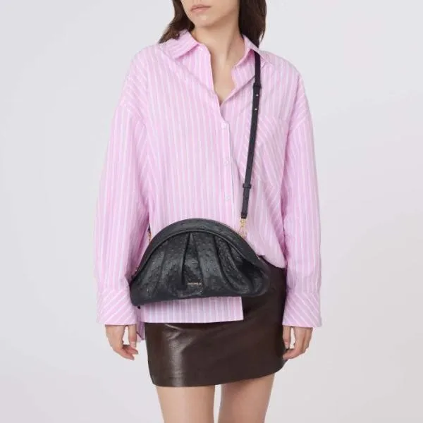 Coccinelle Cheek Ostrich Medium Noir Women Coccinelle Clutch Coccinelle Cheek Ostrich Medium Noir Women Coccinelle Clutch
