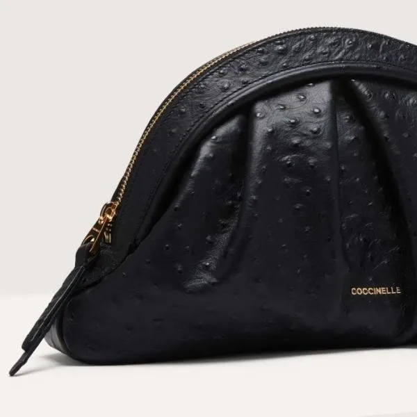 Coccinelle Cheek Ostrich Medium Noir Women Coccinelle Clutch Coccinelle Cheek Ostrich Medium Noir Women Coccinelle Clutch