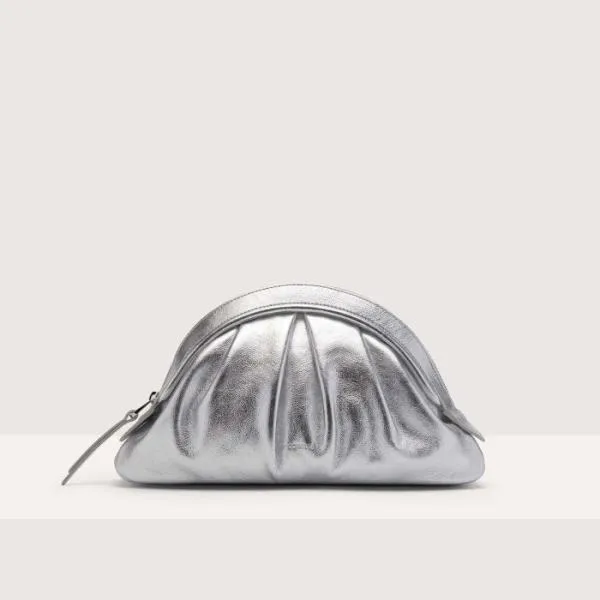 Coccinelle Cheek Smooth Medium Silver Women Coccinelle Clutch