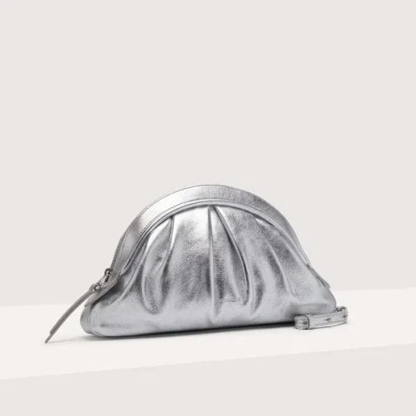 Coccinelle Cheek Smooth Medium Silver Women Coccinelle Clutch