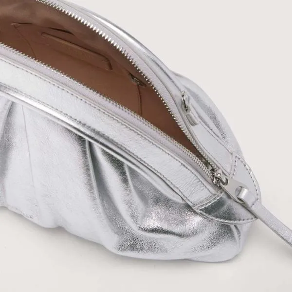 Coccinelle Cheek Smooth Medium Silver Women Coccinelle Clutch